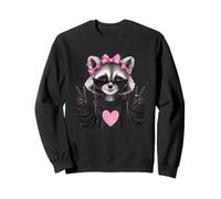Sassy Cute Raccoon Animal Lover Design avec Lunettes Sweatshirt