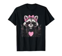 Sassy Cute Raccoon Animal Lover Design avec Lunettes T-Shirt