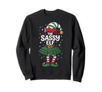 Sassy Elf Noël Famille Assortie Maman Filles Femmes Sweatshirt