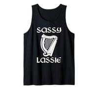 Sassy Lassie Harpe Celtique Irlandaise Amusante pour la Saint-Patrick Irlande Débardeur