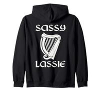 Sassy Lassie Harpe Celtique Irlandaise Amusante pour la Saint-Patrick Irlande Sweat à Capuche