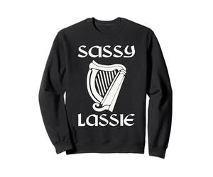 Sassy Lassie Harpe Celtique Irlandaise Amusante pour la Saint-Patrick Irlande Sweatshirt