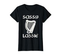Sassy Lassie Harpe Celtique Irlandaise Amusante pour la Saint-Patrick Irlande T-Shirt