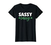 Sassy lassy Scotland Shamrock St Patrick Day T-Shirt