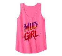 Sassy MUD Girl Run Trail Mudder Sisters Pink Mudding Queen Débardeur