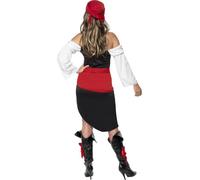Sassy Pirate Wench Costume Skirt, Female Uk Dress 12-14 Noir