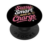 Sassy Smart and in Charge Women Empowerment Women Equality PopSockets PopGrip Adhésif