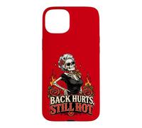 Sassy Squelette Roses Douleur de Dos Vieillissement Humour Hot Flash Coque pour iPhone 15 Plus