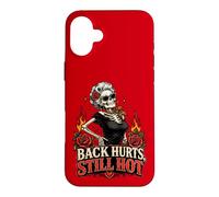 Sassy Squelette Roses Douleur de Dos Vieillissement Humour Hot Flash Coque pour iPhone 16 Plus