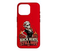 Sassy Squelette Roses Douleur de Dos Vieillissement Humour Hot Flash Coque pour iPhone 16 Pro