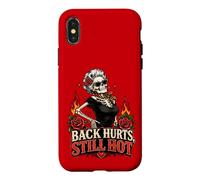 Sassy Squelette Roses Douleur de Dos Vieillissement Humour Hot Flash Coque pour iPhone X/XS