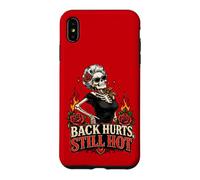 Sassy Squelette Roses Douleur de Dos Vieillissement Humour Hot Flash Coque pour iPhone XS Max