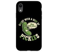 Sassy with A Side of Pickles Funny Pickle Concombre Lovers Coque pour iPhone XR