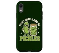 Sassy with A Side of Pickles Funny Pickle Concombre Lovers Coque pour iPhone XR