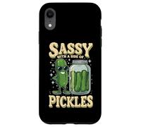Sassy with A Side of Pickles Funny Pickle Concombre Lovers Coque pour iPhone XR