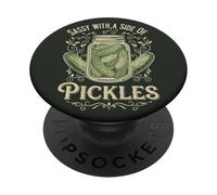 Sassy with A Side of Pickles Funny Pickle Concombre Lovers PopSockets PopGrip Adhésif