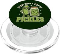 Sassy with A Side of Pickles Funny Pickle Concombre Lovers PopSockets PopGrip pour MagSafe