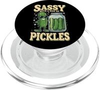 Sassy with A Side of Pickles Funny Pickle Concombre Lovers PopSockets PopGrip pour MagSafe