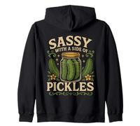 Sassy with A Side of Pickles Funny Pickle Concombre Lovers Sweat à Capuche