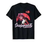 Sassysquatch Bigfoot Lover Yéti Sasquatch Pseudoscience T-Shirt Graphique avec Valeur, Homme, Noir, S