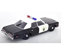 sast KKSCALE Voiture Dodge Monaco Police Pursuit California Highway Patrol 1974 1/18 en Métal