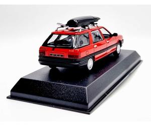 sast RENAULT21 Nevada 1989 Rouge avec Coffre de Toit R21 Break Voiture de Collection NOREV 1/43