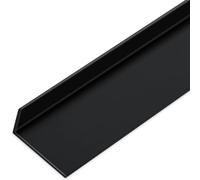 Sasylvia 1 protection d'angle mural, évite les rayures et les éraflures, moulure d'angle en vinyle, facile à installer et à nettoyer pour porte, comptoir, meubles, armoires (2,5 x 1,3 cm, noir)