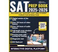 SAT Prep Book: The ultimate SAT guide with an interactive platform that includes practice tests, over 200 hours of video and audio lessons, 24/7 live chat, a student forum, and an exam simulator.