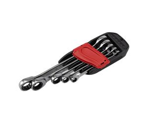 SATA 08033 Kit de clés à fourche et polygonale à cliquet