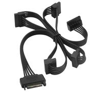 SATA 15Broches un Pour Cinq Câble Répartiteur en Y,Câble de Disque dur SATA 15Broches Mâle vers 5xSATA 15Broches Femelle,Postuler à HDD,SSD,Lecteur Optique Câble D'alimentation SATA(1Pièce)