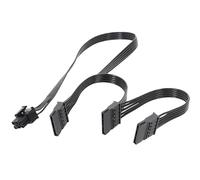 Sata Cables Câble d'alimentation 6 broches mâle vers 3 x 15 broches femelle Sata pour certains types de blocs d'alimentation modulaires Corsair 20" pour série Corsair