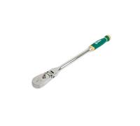 SATA Cliquet réversible à tête articulée avec poignée confortable, long, 72 dents, 3/8" ST12971F (1/4')