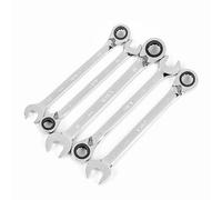 SATA, Polished ST09083SJ Lot de 5 clés à cliquet réversibles 12 pt. 10-14 mm avec rouleau à outils durable