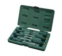 SATA ST09303ESJ Lot de 6 tournevis avec poignées en acétate Vert