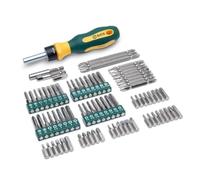 SATA ST09326SJ Lot de 80 embouts universels à cliquet avec poignée ergonomique et corps en acier au chrome vanadium