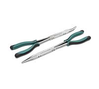 SATA ST70003U Lot de 2 pinces doubles en X de 33 cm, corps droit et mâchoire à 45 degrés, pour plus de portée dans les espaces restreints
