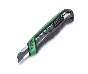 SATA ST93482 T-Series Couteau utilitaire à lame rétractable de 18 mm, avec un bouton-poussoir intégré, un manchon de lame en acier et une poignée ergonomique à prise en main souple
