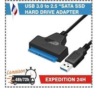 SATA vers USB 3.0 2.5"" HDD SSD disque dur Disque Converter Câble Adaptateur Bleu ZISONIX