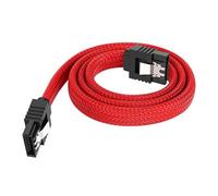 SATAIII Câble de série 50 cm en nylon tressé anti-enchevêtrement avec mécanisme de verrouillage pour PC Builds Sataiii connecteurs câble