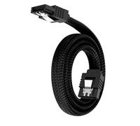 Sataiii Câble série 50 cm avec mécanisme de verrouillage Sataiii pour PC avec gaine tressée en nylon anti-nœuds