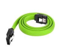 Sataiii Câble série 50 cm avec mécanisme de verrouillage Sataiii pour PC avec gaine tressée en nylon anti-nœuds