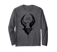 Satan 666 Lucifer Cornes Wicca Diable Paganisme Sorcellerie Manche Longue
