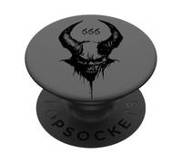 Satan 666 Lucifer Cornes Wicca Diable Paganisme Sorcellerie PopSockets PopGrip Adhésif