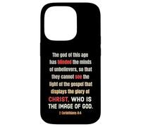Satan a aveuglé l'esprit des incroyants 2 Cor 4 4 Coque pour iPhone 14 Pro