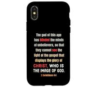 Satan a aveuglé l'esprit des incroyants 2 Cor 4 4 Coque pour iPhone X/XS