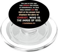 Satan a aveuglé l'esprit des incroyants 2 Cor 4 4 PopSockets PopGrip pour MagSafe