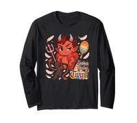 Satan était un minet, drôle, étrange, design de la fierté du diable Manche Longue
