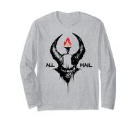 Satan Flamme Noire Wicca Diable Sorcellerie Enfer Lucifer Manche Longue