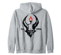 Satan Flamme Noire Wicca Diable Sorcellerie Enfer Lucifer Sweat à Capuche