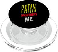 Satan Worships Me Occult Grunge Baphomet Antichrist Punk PopSockets PopGrip pour MagSafe